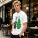 Olive Christmas Cat T-Shirt with Jingle All The Way Print