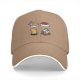 Black Baseball Cap With Cute Cat Sushi Artwork