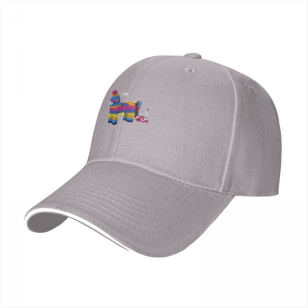 Black baseball cap with rainbow piñata donkey graphic