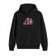 Black Hoodie With Cute Purple Dragon And Treasure Graphic