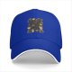 Black Baseball Cap With Cute Cats And Coffee Themed Print