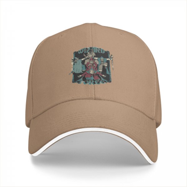 Black Baseball Cap With Wizard Force Fantasy Graphic Print