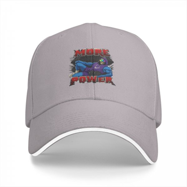 Black Baseball Cap With Skeleton Graphic And More Power Text