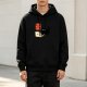 Black cat on laptop hoodie with 'Purr My Last Email' print
