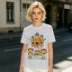 Olive T-Shirt With Angry Pineapple And Pizza Slice Cartoon Print
