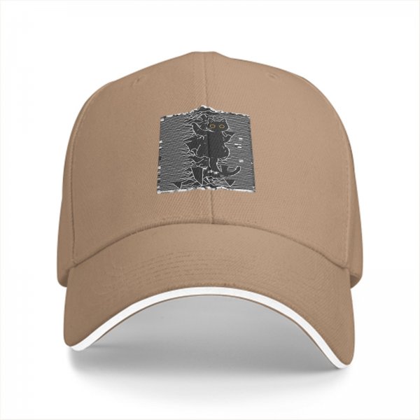 Black Baseball Cap With Glitch Art Black Cat Graphic