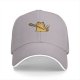 Black baseball cap with a cartoon orange cat holding a baseball bat