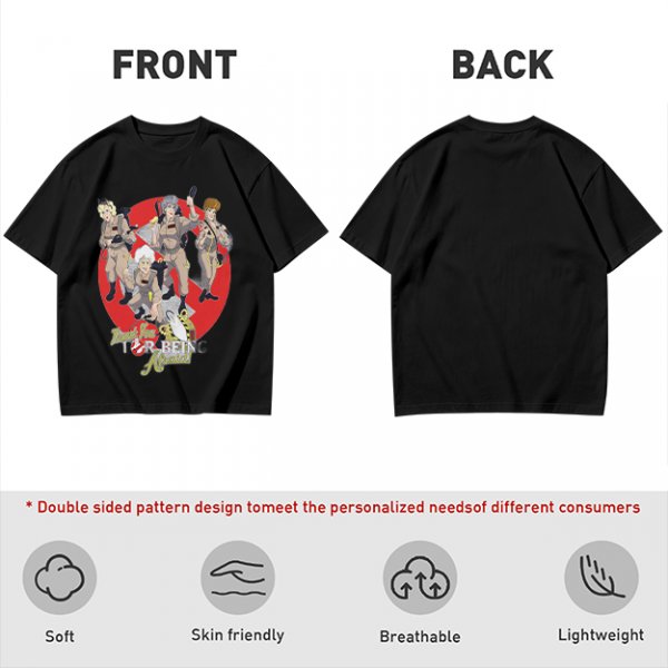 Olive T-shirt with Ghostbusters parody female character graphic print