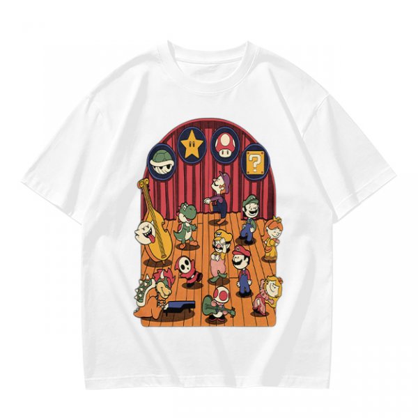 Nintendo Mario Characters Band Stage Graphic T-Shirt