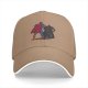 Black baseball cap with Superman and Batman shadow graphic