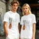 Olive Green T-Shirt with Lute and Botanical Graphic Print