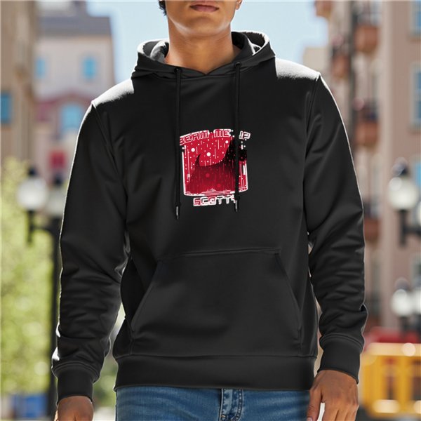 Beam Me Up Scotty Graphic Black Hoodie