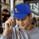 Black Baseball Cap With Watercolor Moon And Silhouette Art Print