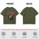 Olive Graphic T-Shirt With Grim Reaper 'Mom Come Pick Me Up' Print
