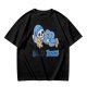 Olive T-Shirt with Sleeping Skeleton in Pajamas 'Dead Tired' Print