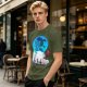 Anime girl cherry blossom scene graphic tee