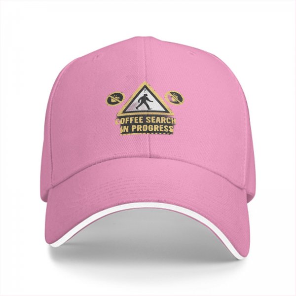 Coffee Search In Progress Graphic Black Baseball Cap