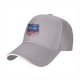 Black baseball cap with psychedelic blue cat graphic design