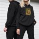 Black Hoodie With Vintage Hyrule Kart Themed Graphic Print