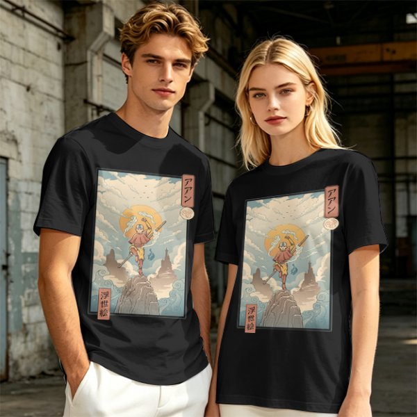 Avatar Aang Ukiyo-e Style Graphic Tee