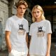 Olive Green T-Shirt With Ninja Cat In Cardboard Box Graphic