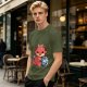 Cute Red Dragon Holding D20 Dice Graphic T-Shirt