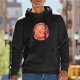 Black hoodie with 'Support Your Local Lion' cat graphic