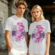Olive Green T-Shirt With Fantasy Character Graphic Print