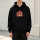 Black hoodie with angry otter in flames graphic that says I Cause