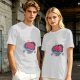 Olive T-Shirt With Swirled Heart Fruit Graphic Print