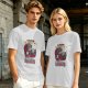 Olive T-Shirt With Relaxed Cat 'Tomorrow For A Better Today' Print