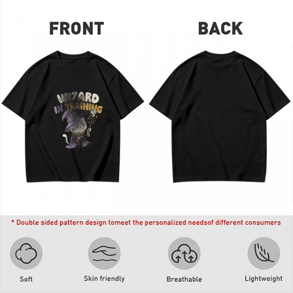 Wizard In Training Cat Graphic Olive T-Shirt