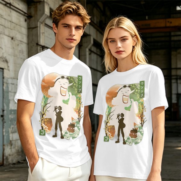 Anime Themed Graphic T-Shirt With Whimsical Character Artwork