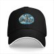 Black Baseball Cap With Stormy Sailing Ship Art Print