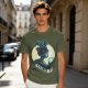 Olive Witch Graphic T-Shirt With Winged Monkey And Crystal Ball