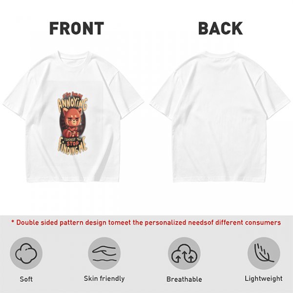 Olive t-shirt with annoyed red panda graphic and funny text