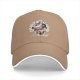 Black baseball cap with 'Enjoy The Grind Assholes!' cartoon print