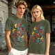 Gaming Character Grill Graphic Olive T-Shirt