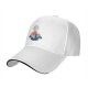 Black Baseball Cap With Mountain Hiker Silhouette Landscape Art