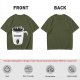Olive Green T-Shirt With Coffee Mug Graphic Print
