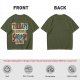Olive graphic tee with 'Therapy is expensive sarcasm is free' print