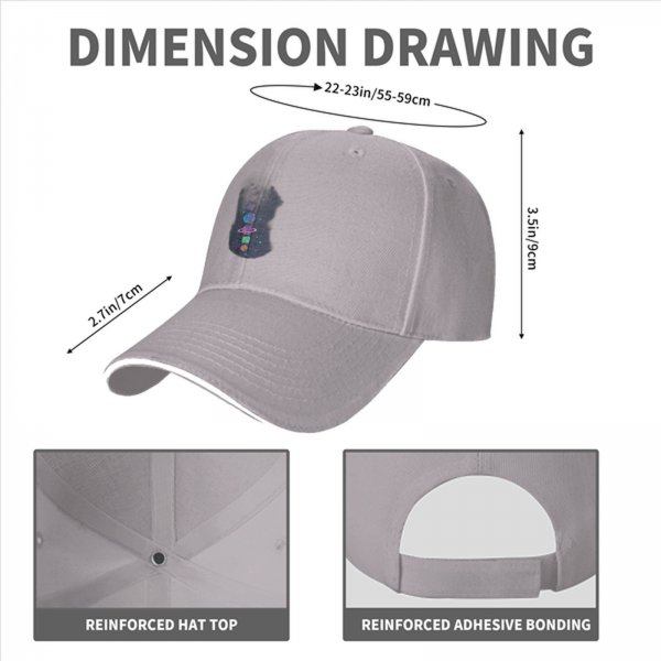 Black Baseball Cap With Galaxy Dice Print For Tabletop Gaming Fans