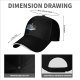 Black Baseball Cap With Wrestling Ring Graphic Print