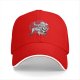 Black Baseball Cap With Anime Character Print On Red Circle