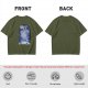 Olive T-Shirt With Constellation Totoro Starry Night Print