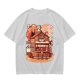 Anime Style Restaurant Scene Graphic T-Shirt Artwork
