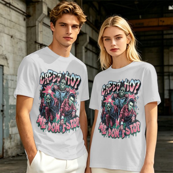 Creep Hop We Don't Stop Horror Character Graphic T-Shirt