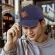 Black Baseball Cap With Autumn Dragon D20 Print For Tabletop RPG Fans