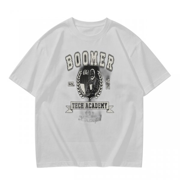 Olive Graphic T-Shirt With Boomer Tech Academy Print