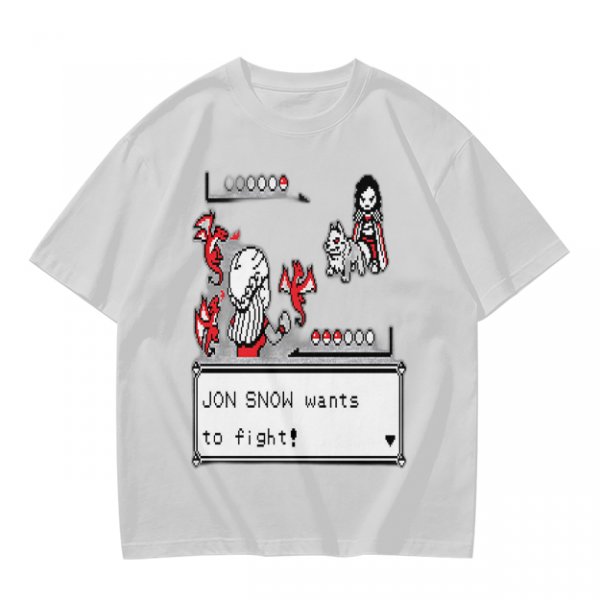 Jon Snow wants to fight Game of Thrones Pokemon style graphic tee
